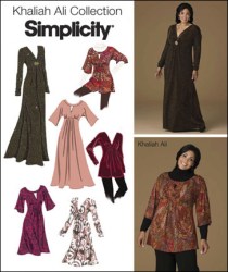 2774 SIMPLICITY ALI STRETCH KNIT DRESS, TUNIC 3 LENGTHS PATTERN 20W-28W UNCUT